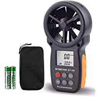 Los mejores  - Anemómetro Digital-BT100 Medidor de Velocidad del Viento con Diseño Instalable-Pantalla LCD Medidor de Viento con MAX…